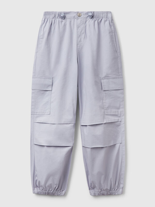 Pantalón cargo de algodón elástico Niña