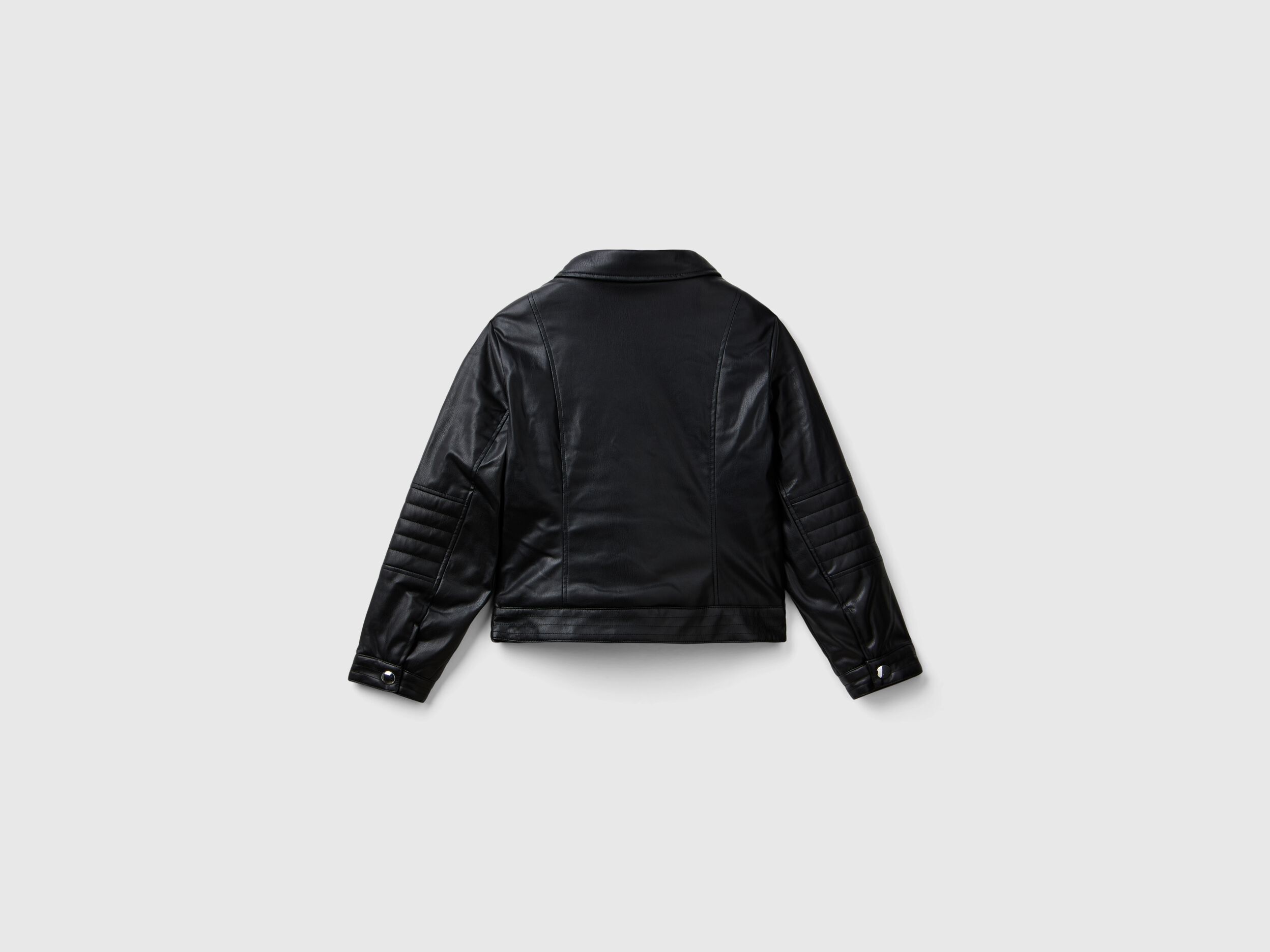 Biker jacket in imitation leather Black Benetton
