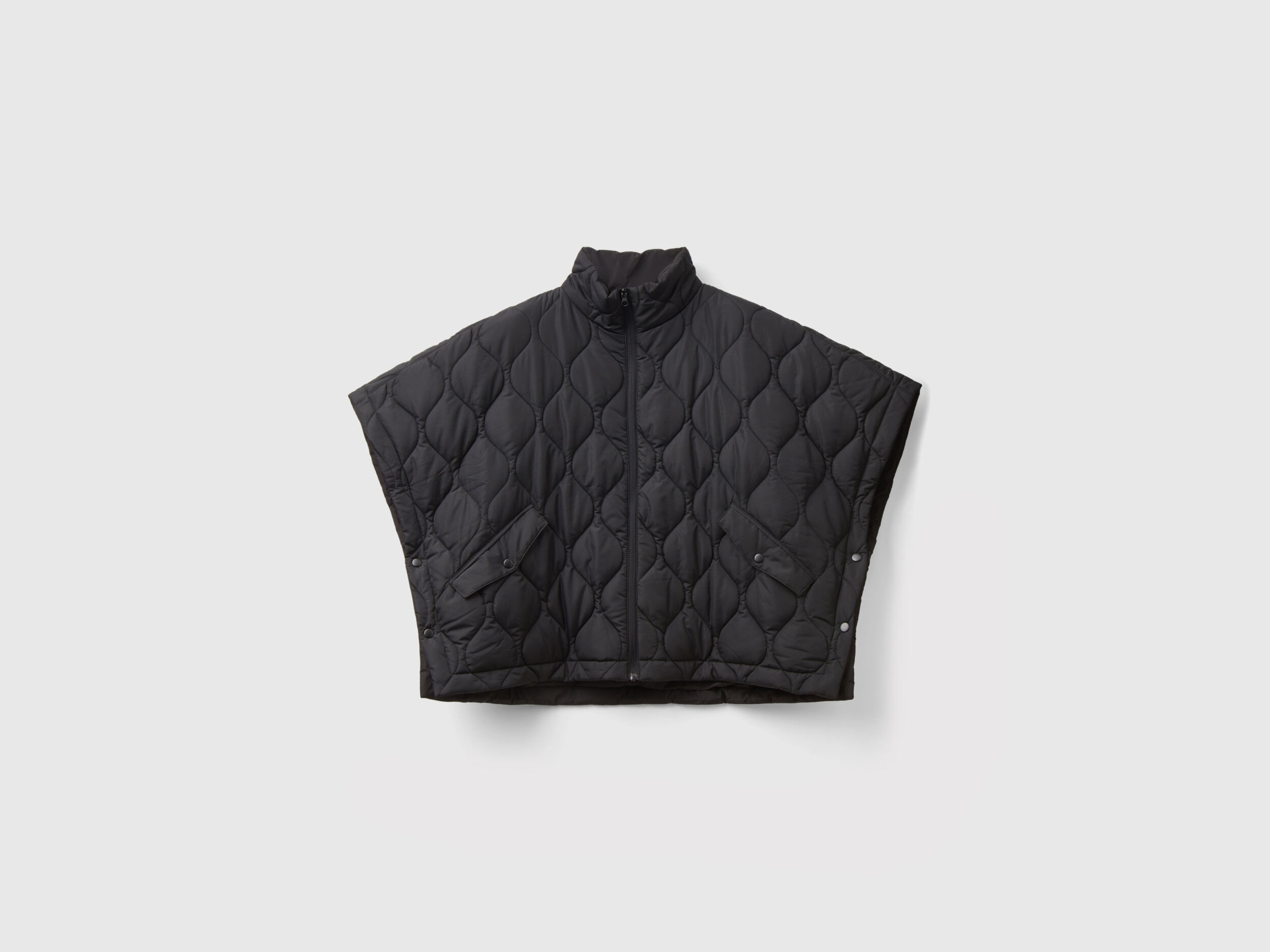 Quilted cape with lightweight padding Black Benetton