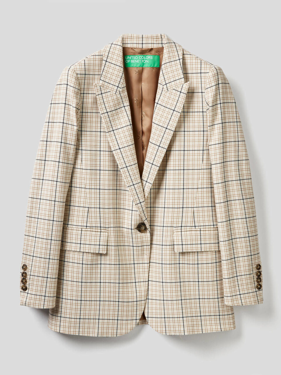 Blazer with yarn dyed check image number null