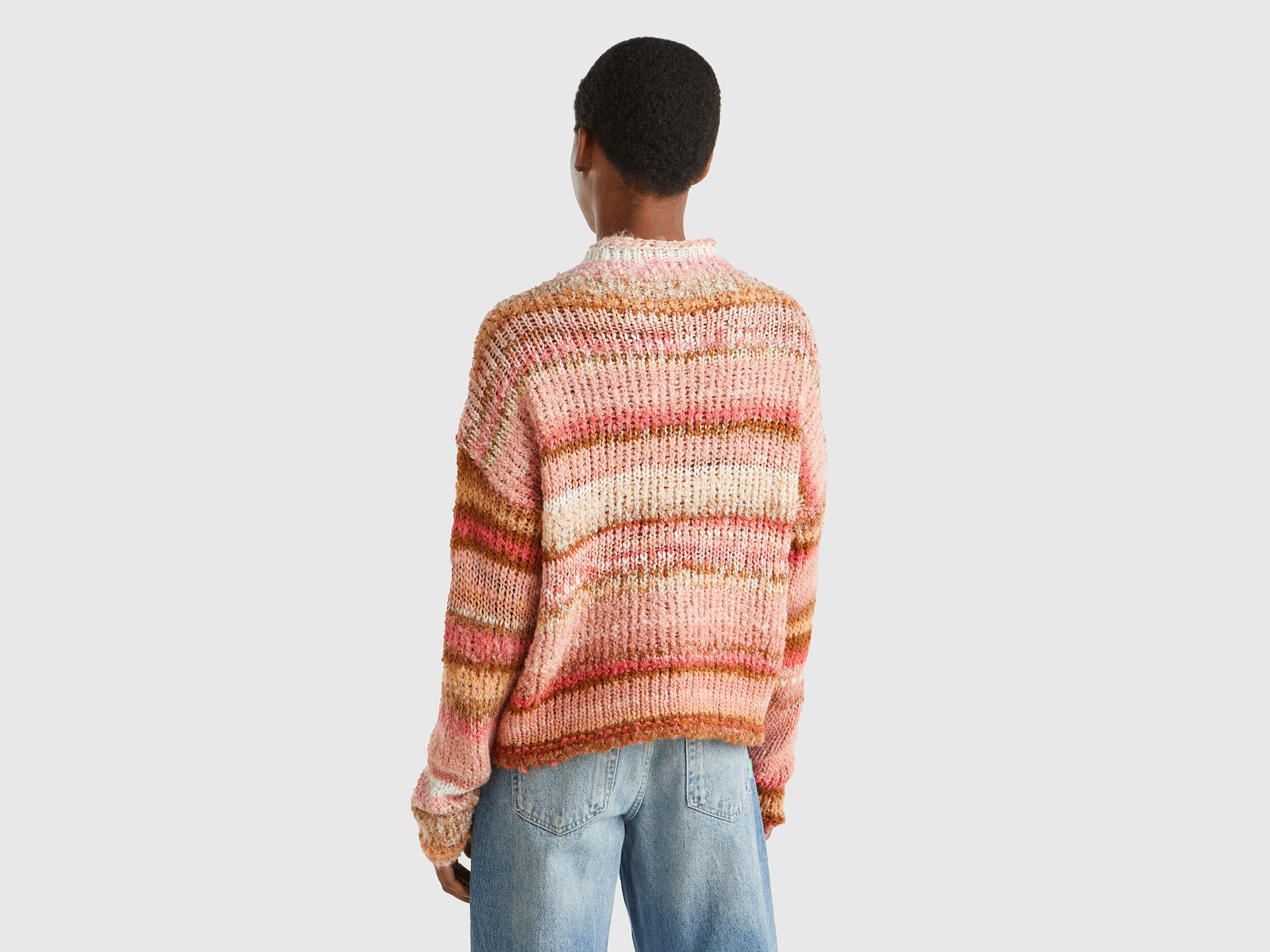 Multicolor sweater in wool blend - Multi-color | Benetton