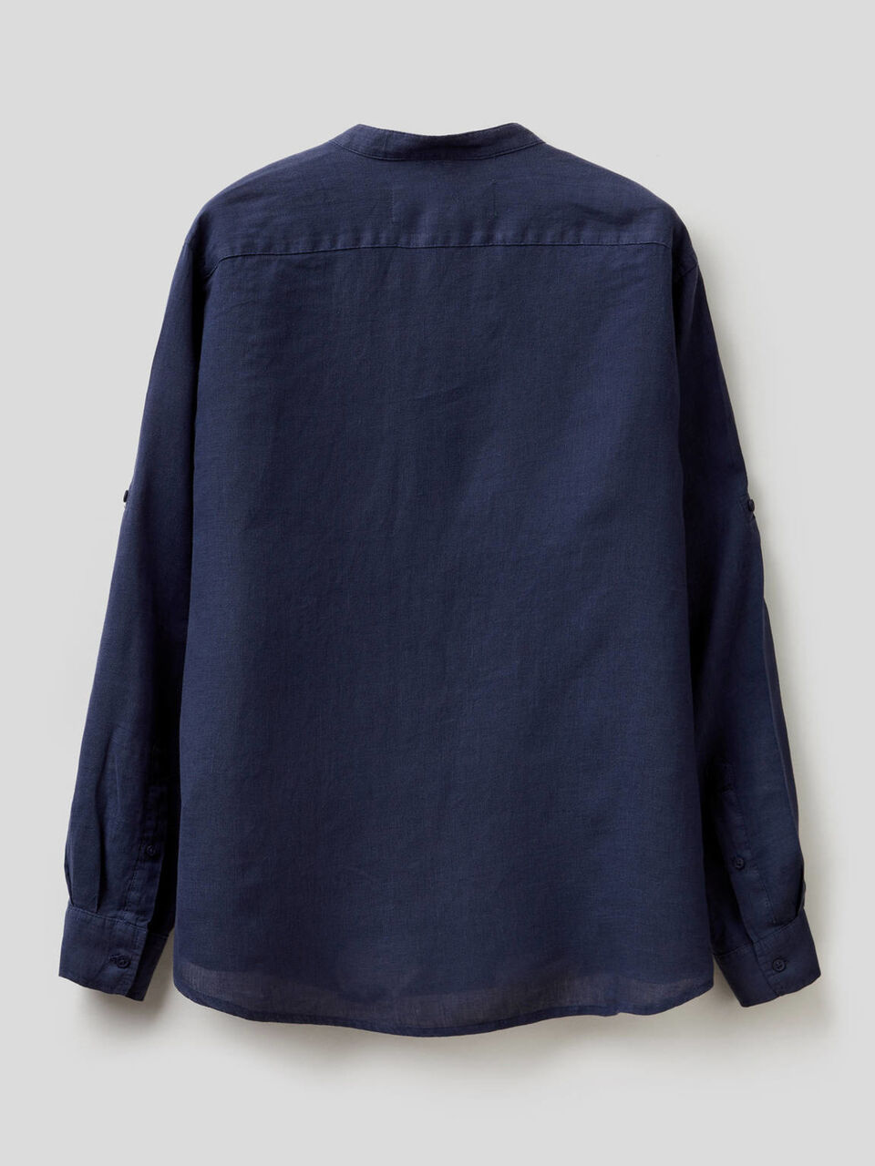 100% linen Mandarin collar shirt image number null
