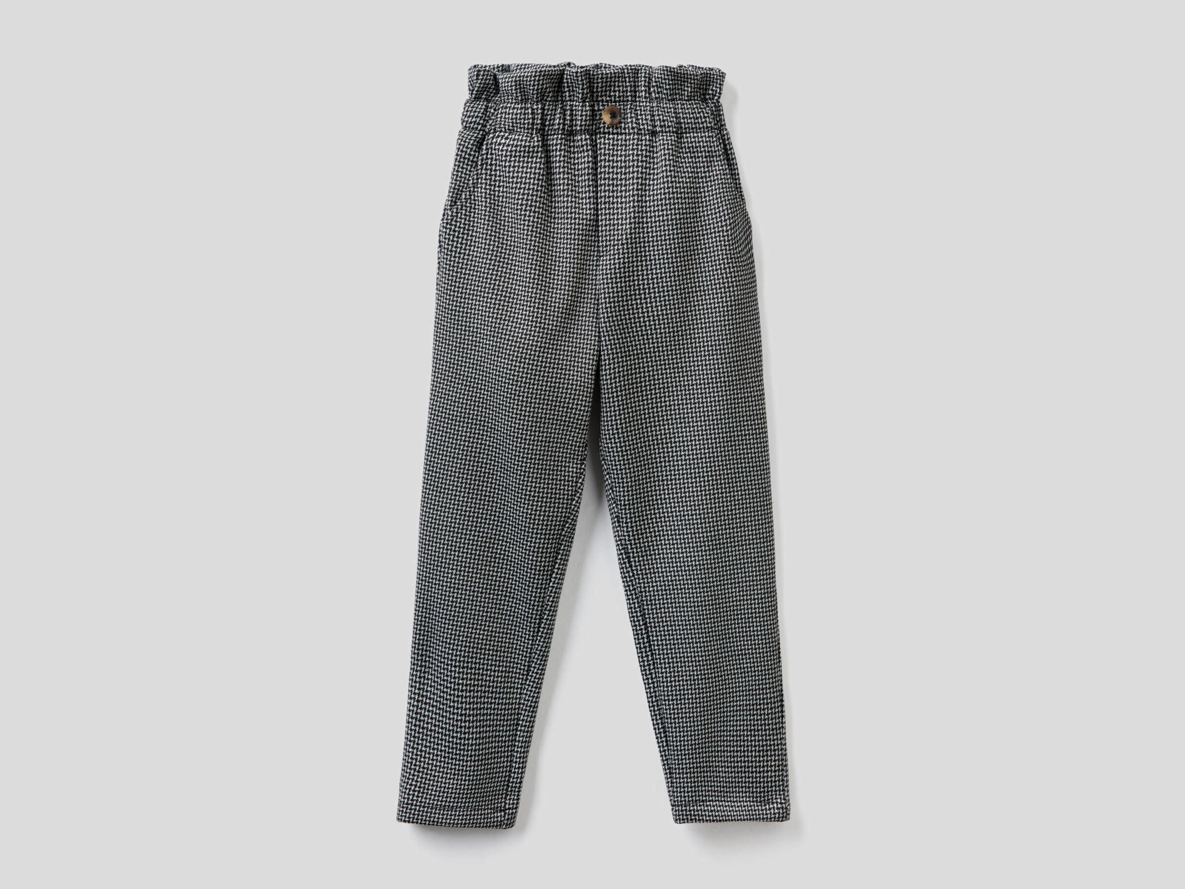 High Waisted Houndstooth Trousers