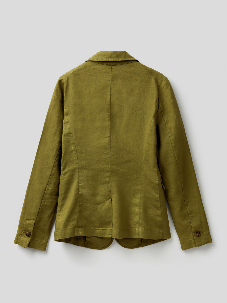 Talbots Blazer Pure Irish Linen Kelly Green Open Blazer Jacket