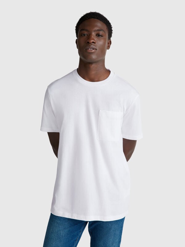 Camiseta de algodón con bolsillo Hombre