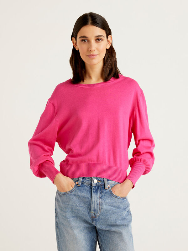 Sweater with puff sleeve Women
