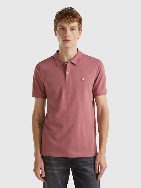 Plum slim fit polo Men