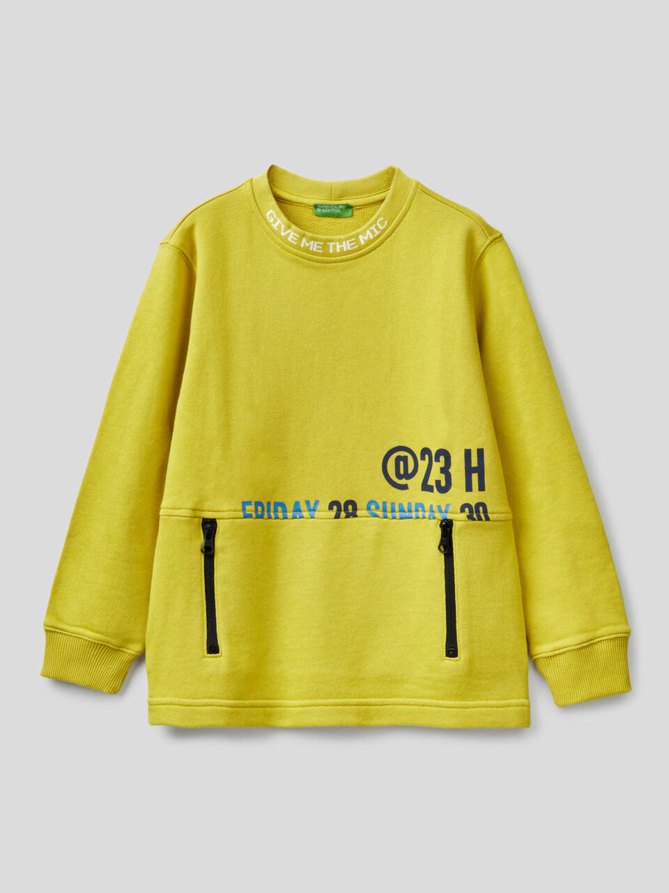 Sudadera de 100 % algodón con bolsillo con cremallera image number 1