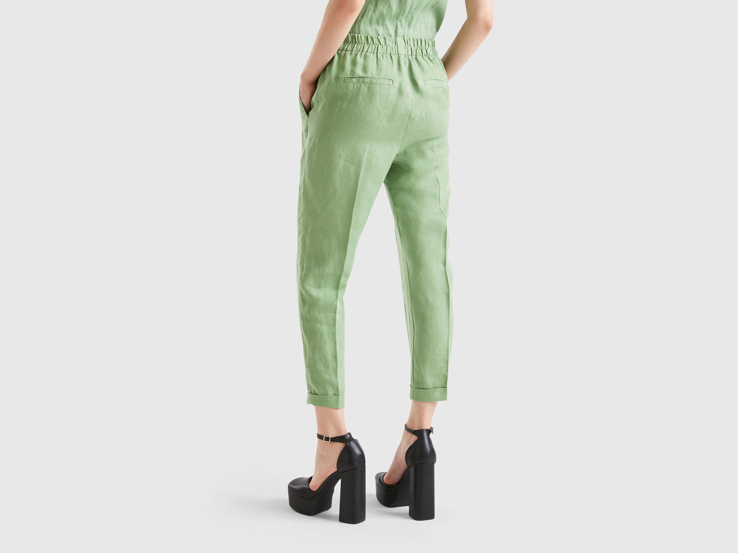 Benetton clearance pantaloni lino