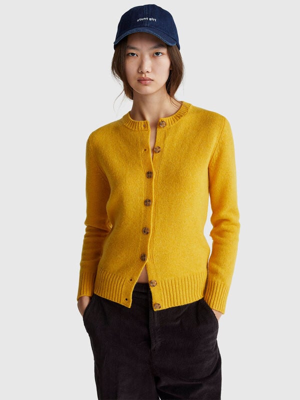 Cárdigan de pura lana Shetland Mujer