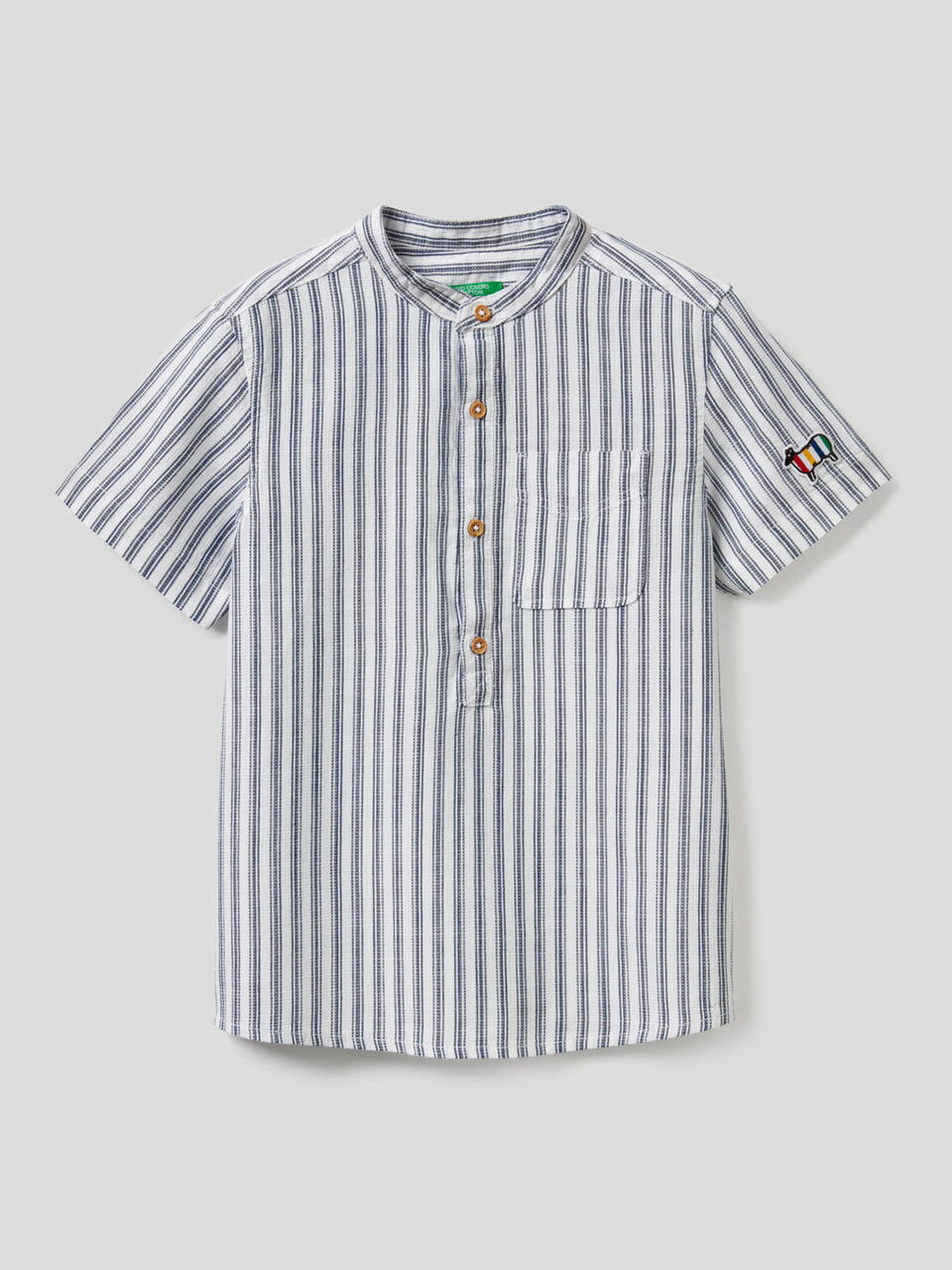 100% cotton short sleeve shirt image number 1