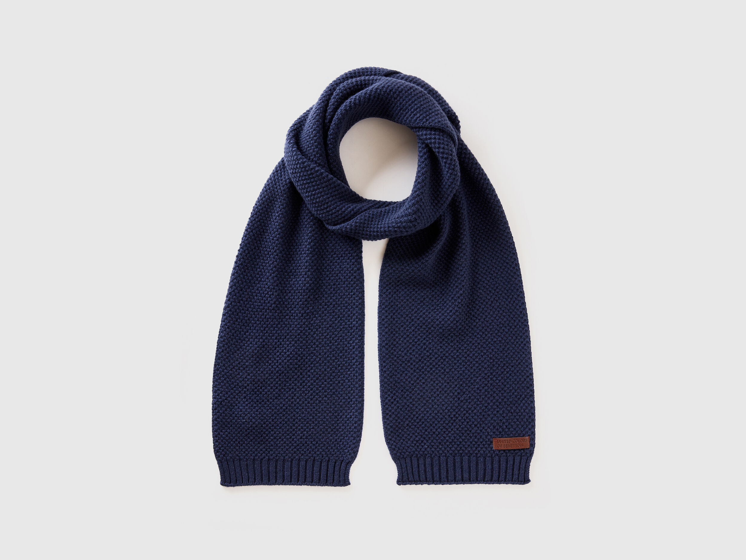 mfpen Wool Scarf - Blue Check on Garmentory
