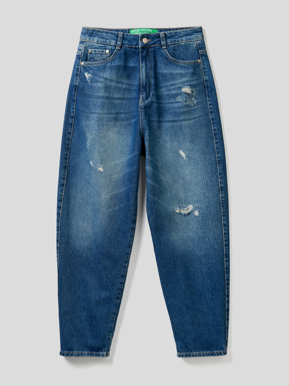 Carrot fit jeans in 100% cotton denim image number 1