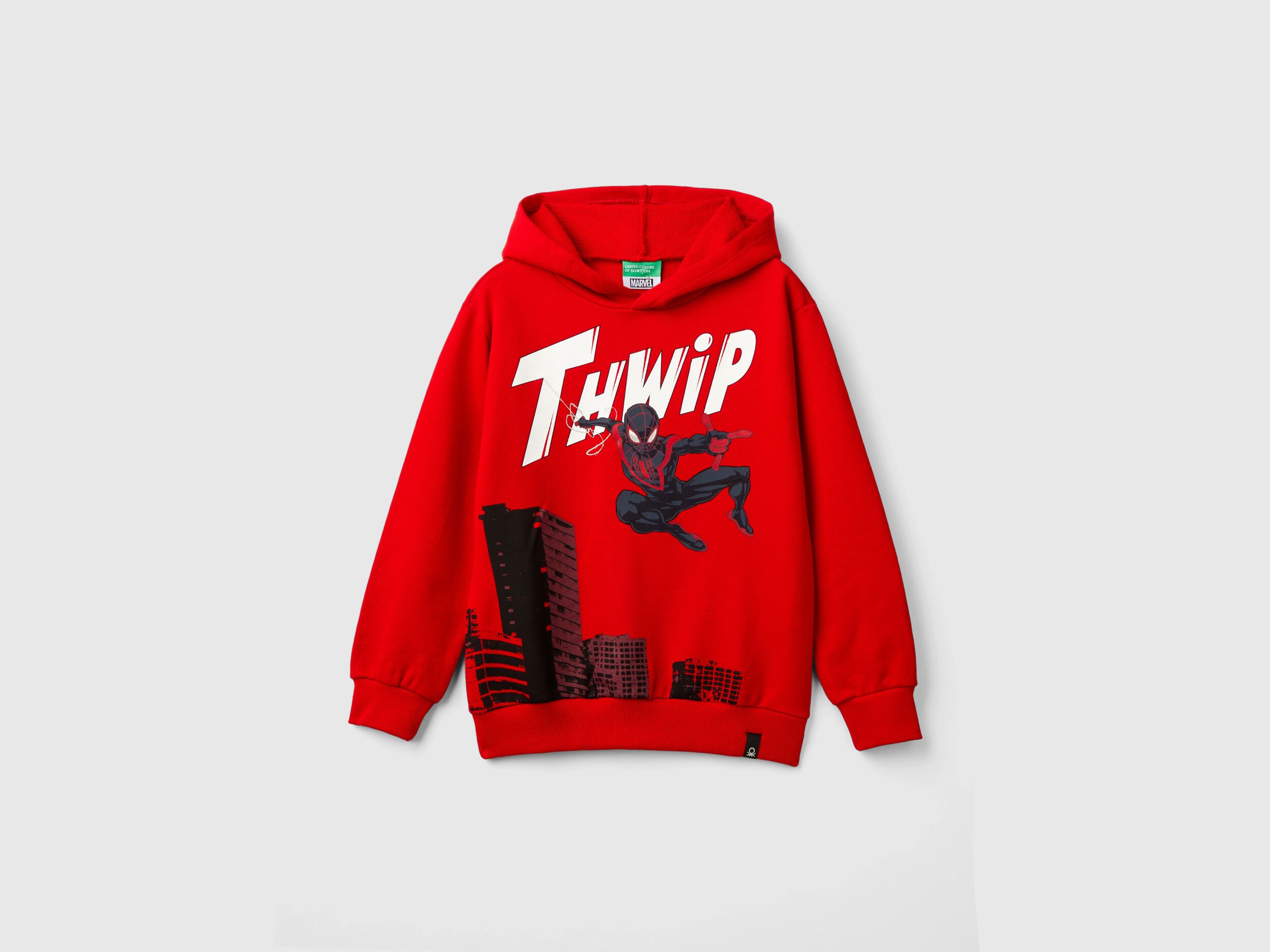 Red Marvel Spiderman hoodie Red Benetton