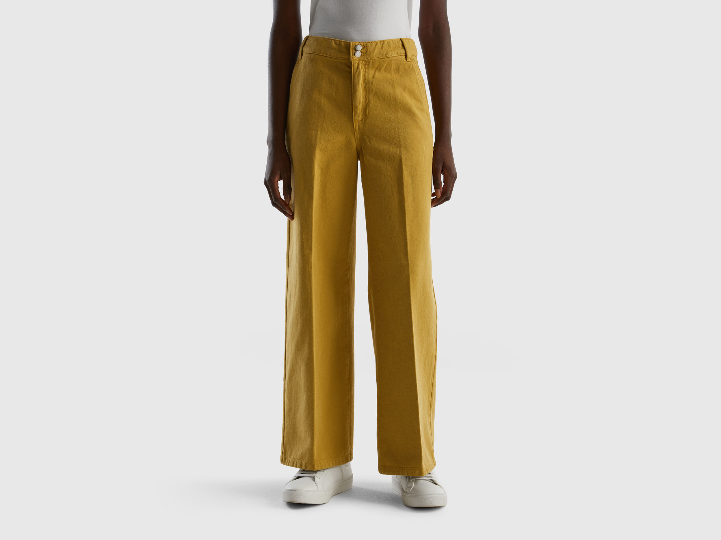 Mustard high waisted pants hotsell