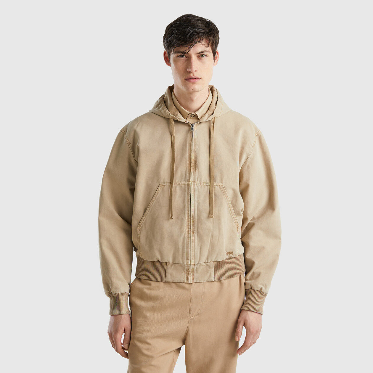 Tan jacket with hood sales