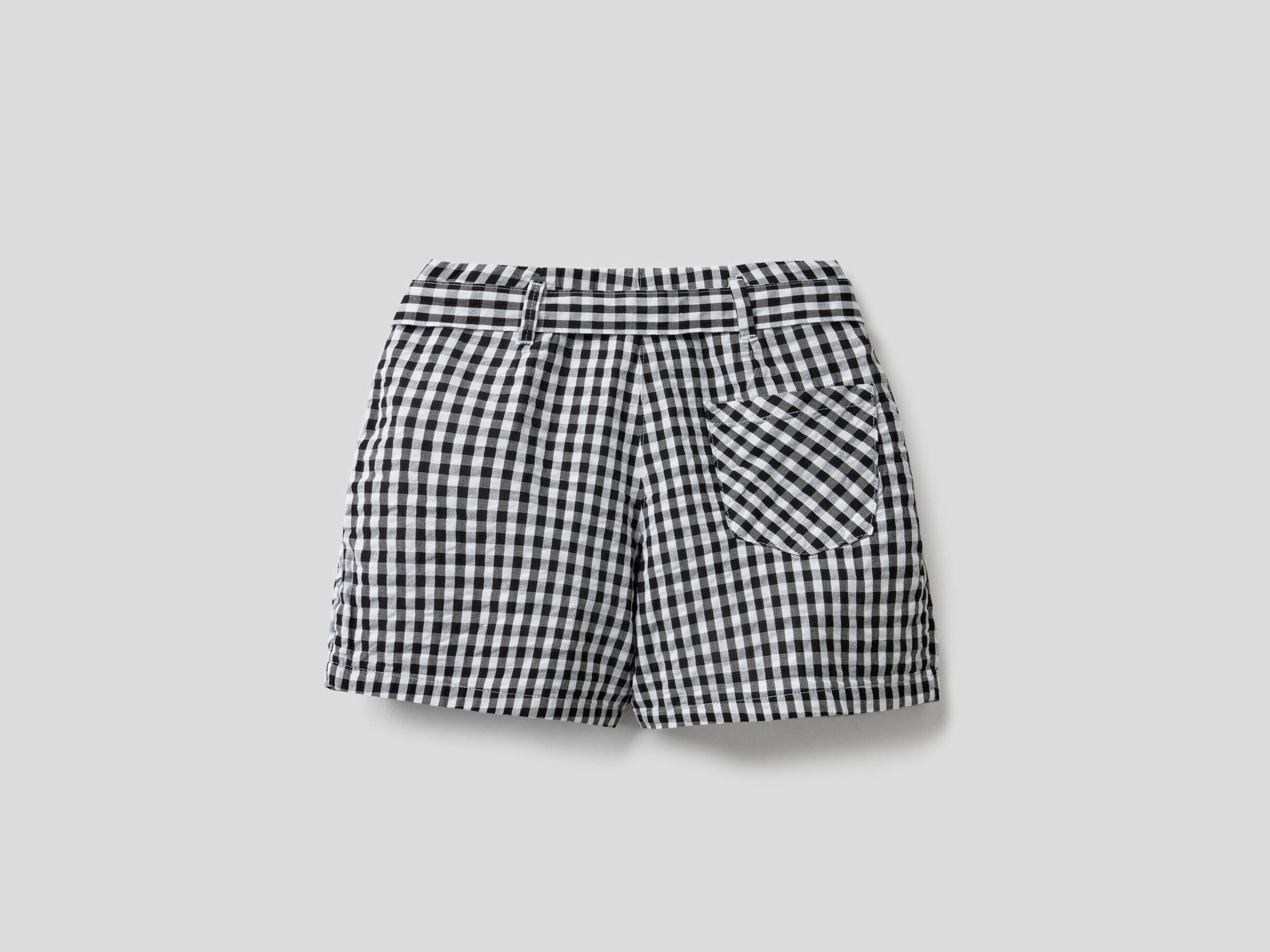 Vichy pattern shorts image number null