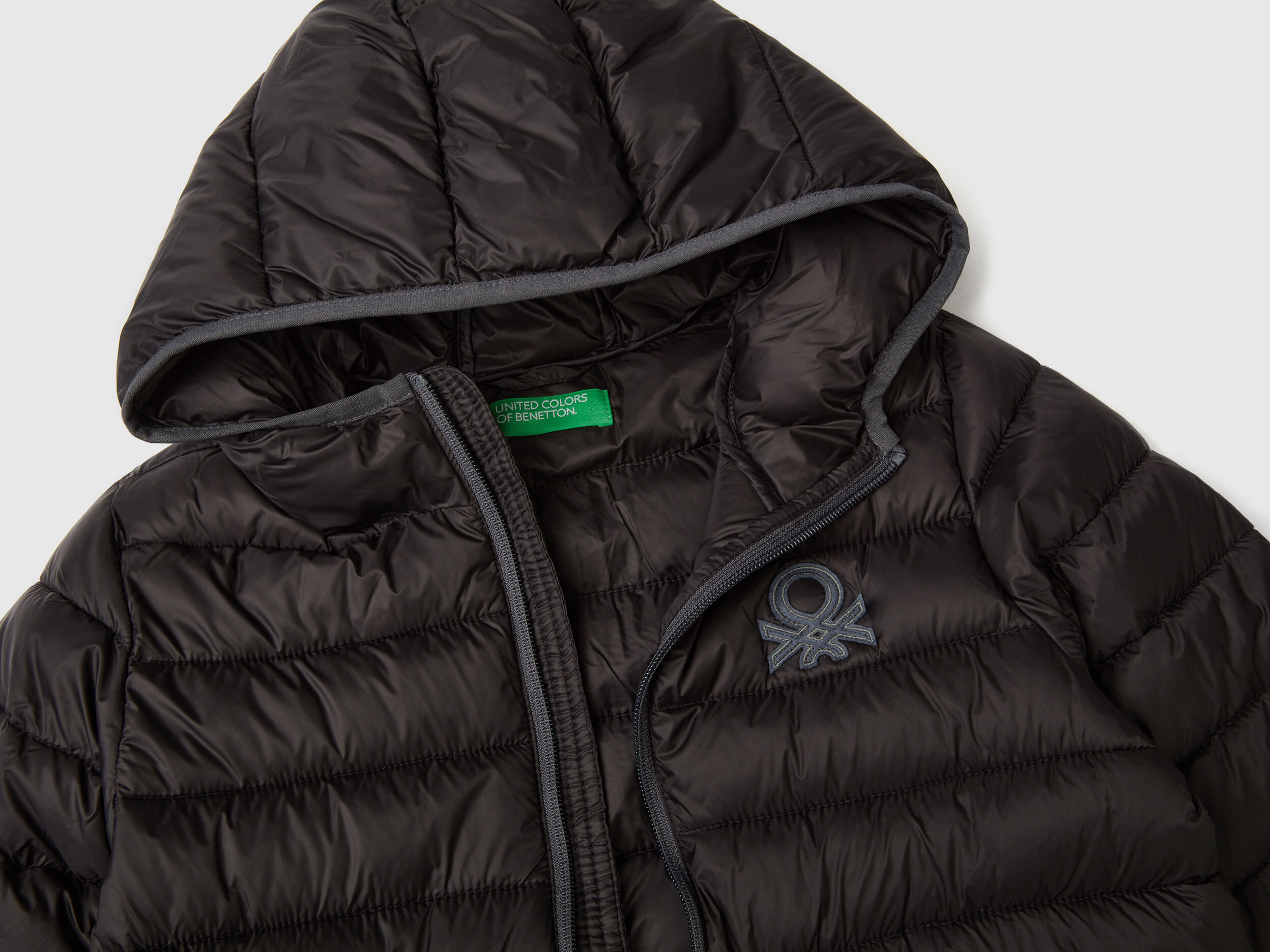 Benetton padded jacket with hood cheap