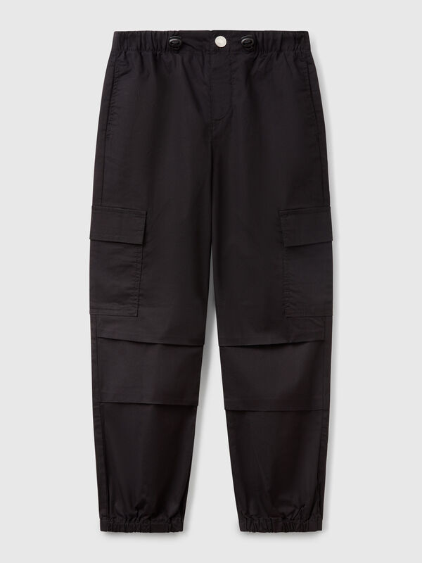 Pantalón cargo de algodón elástico Niña
