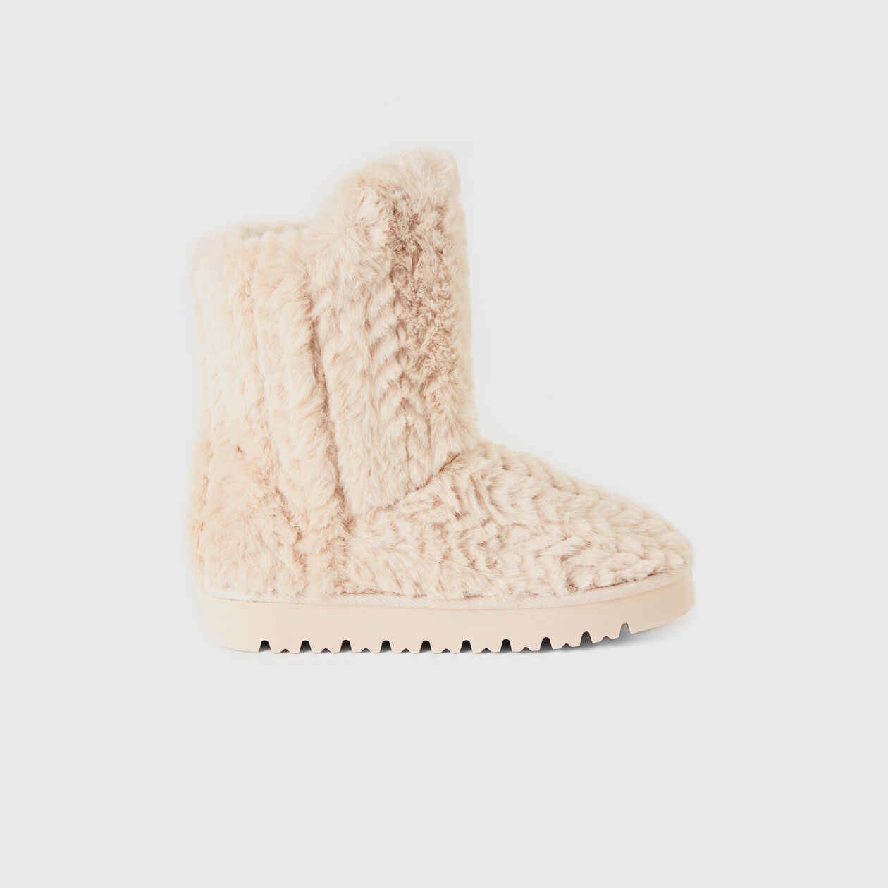 Faux fur boots Beige Benetton