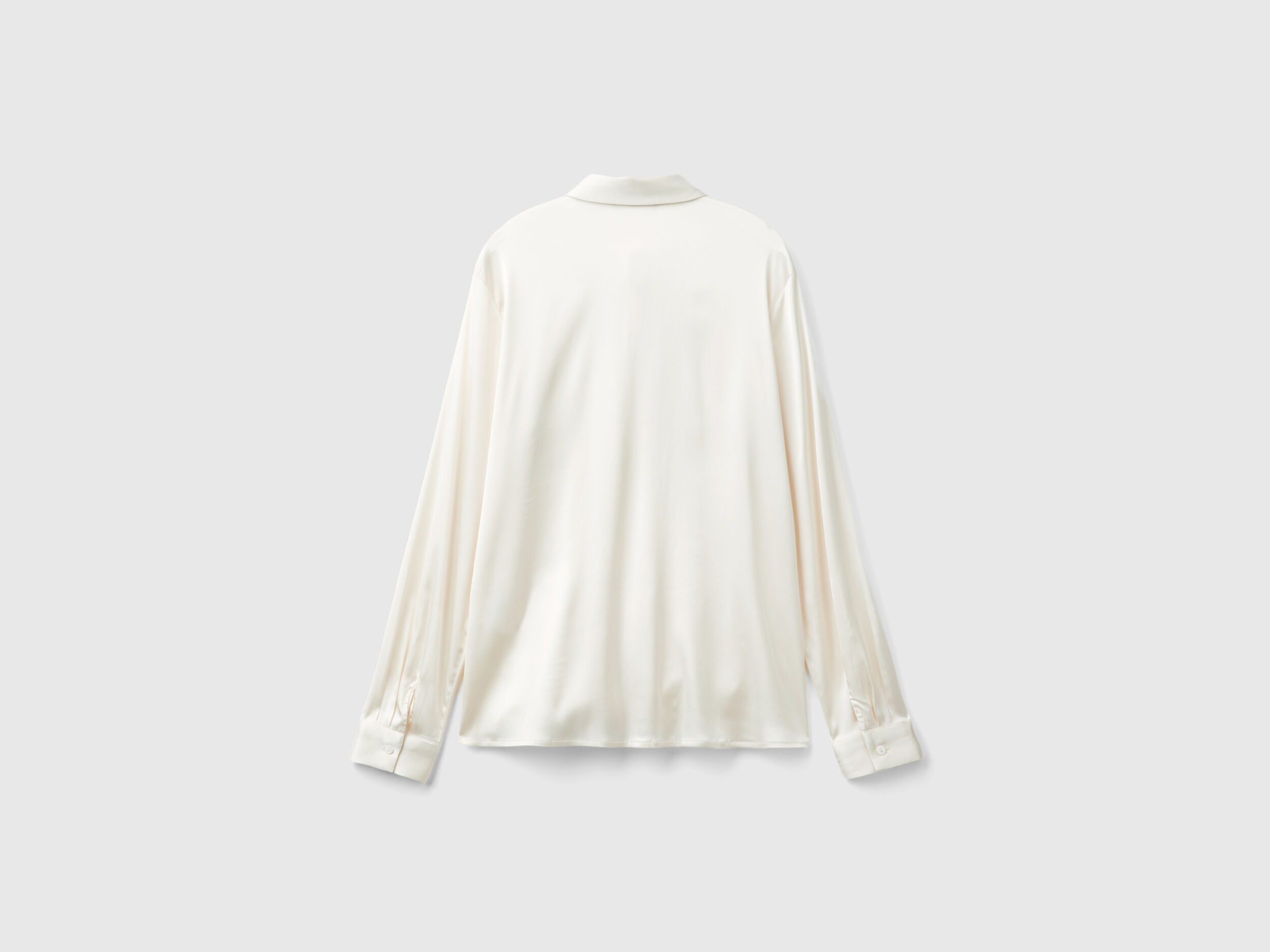 【本日特価】 Satin shirt - Creamy White | Benetton トップス