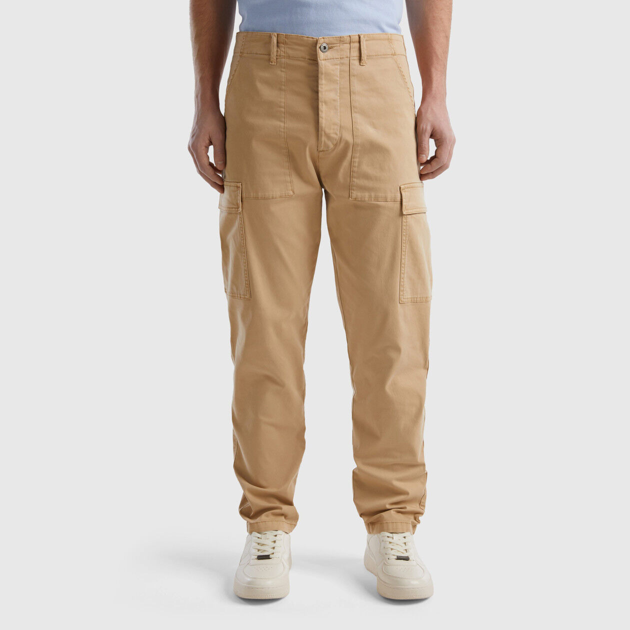 Cotton cargo trousers - Dark beige - Men | H&M IN