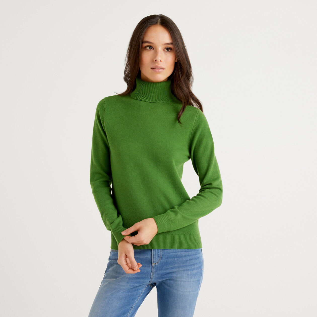 Green turtleneck womens store