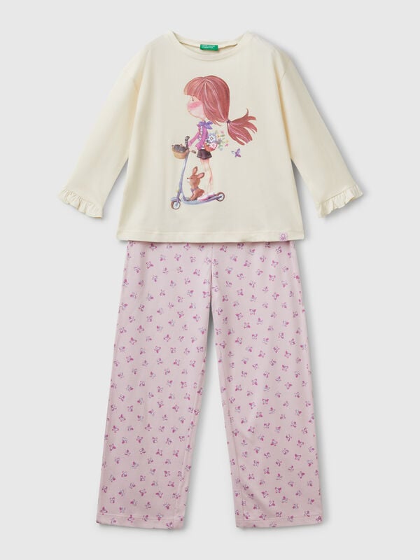 Doll print pyjamas Junior Girl