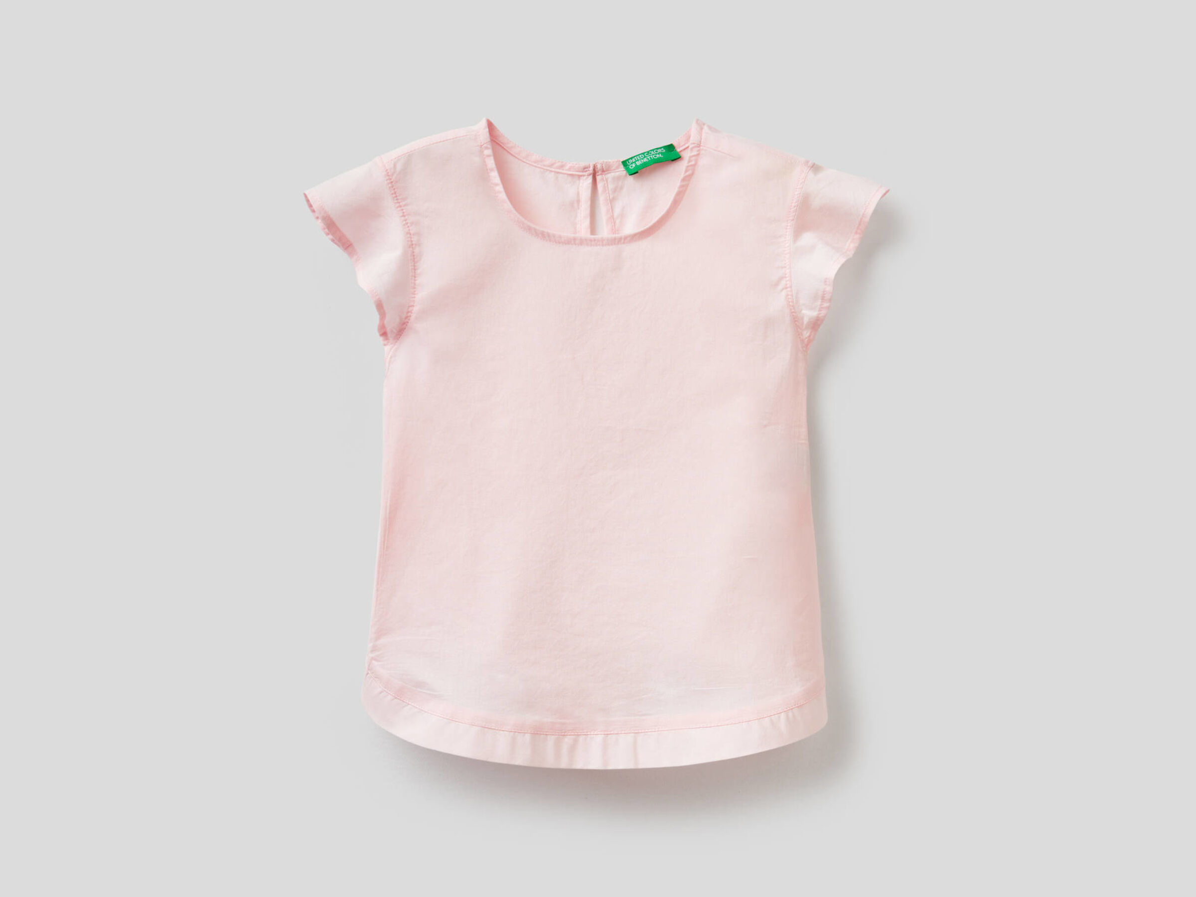 Cotton blouse with ruffle sleeves image number null