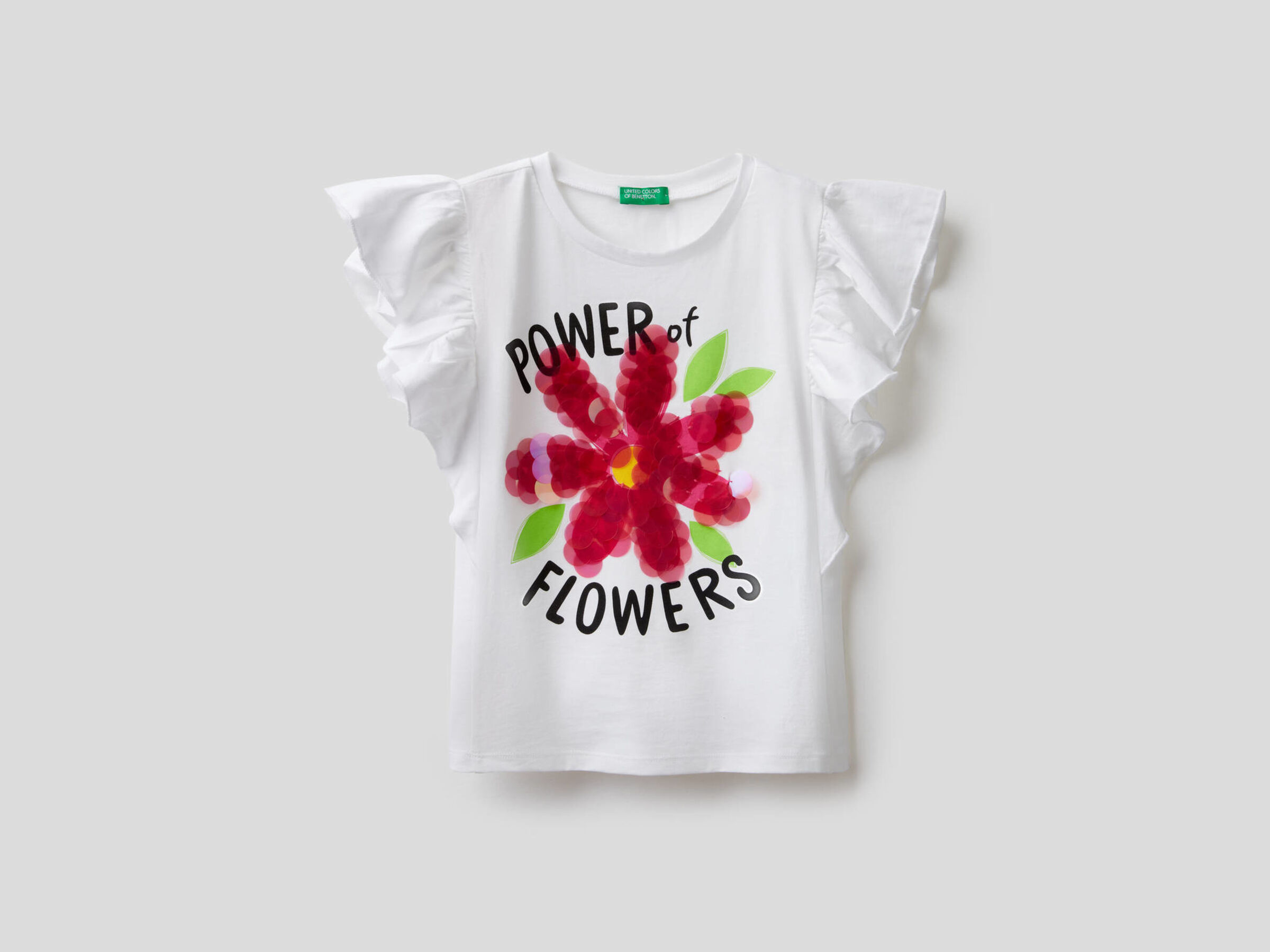 T-shirt with frill sleeve image number null