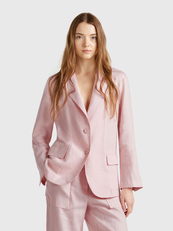 Blazer de puro lino Mujer