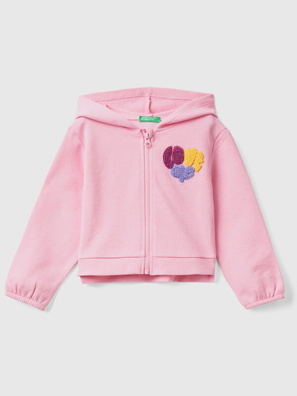 Cropped hoodie with embroidery Junior Girl