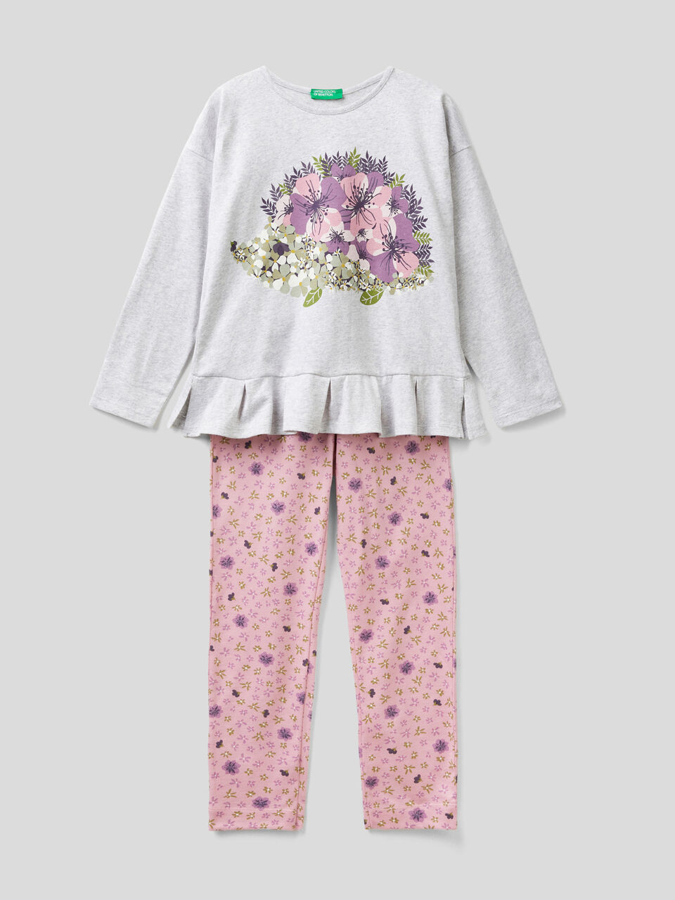 Pijama largo de algodón cálido image number 1