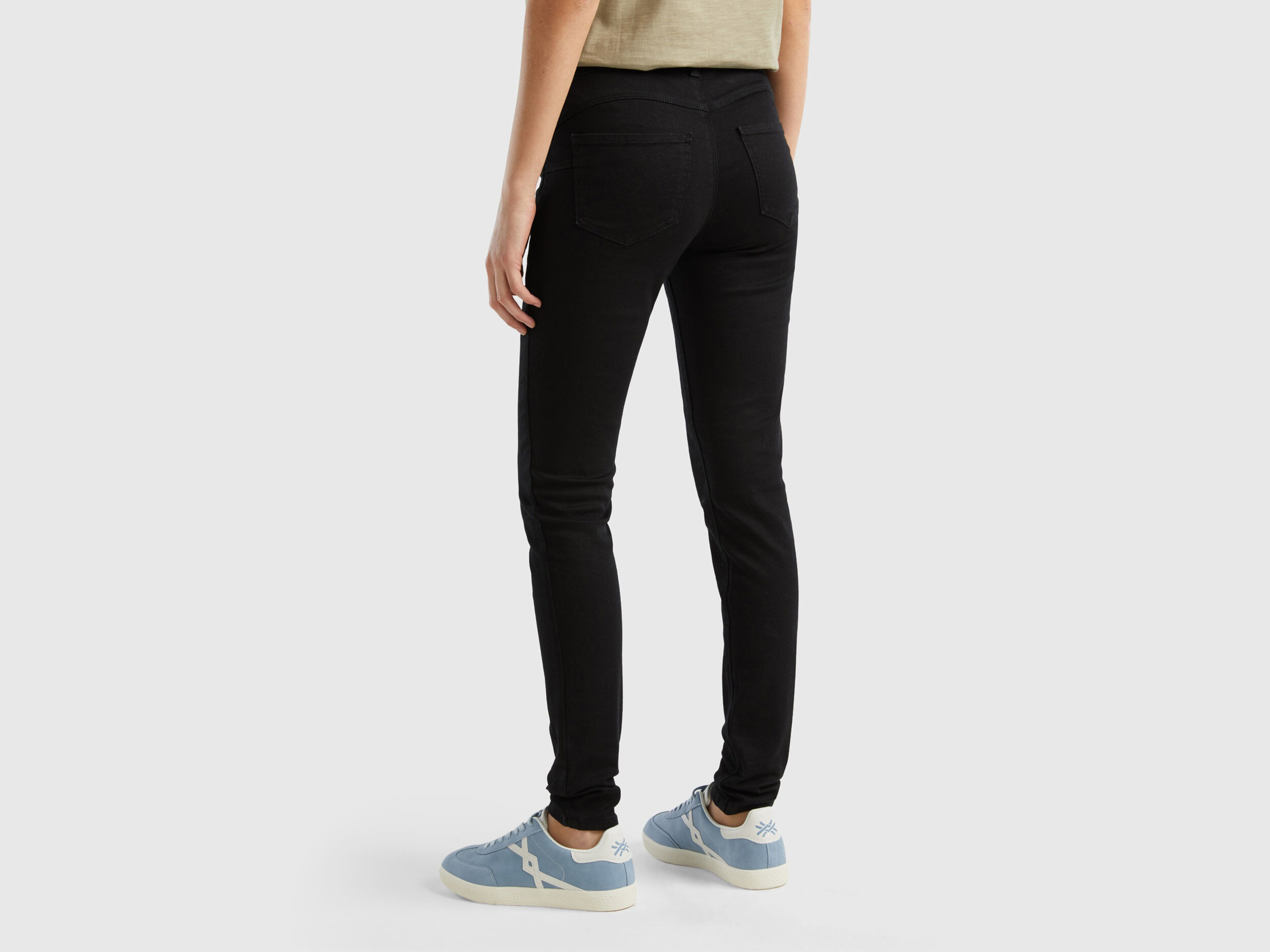 Skinny fit push up jeans Black Benetton