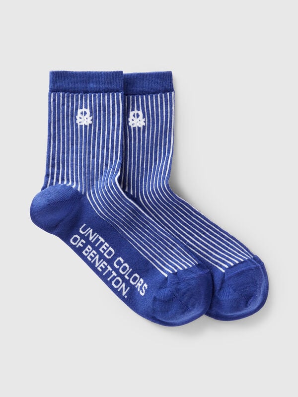 Calcetines rayas azul oscuro