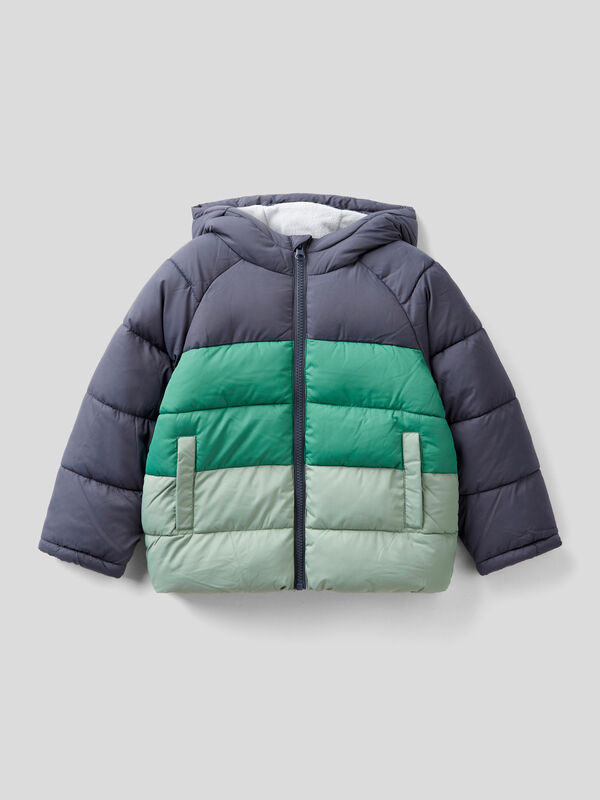 Color block puffer jacket Junior Boy