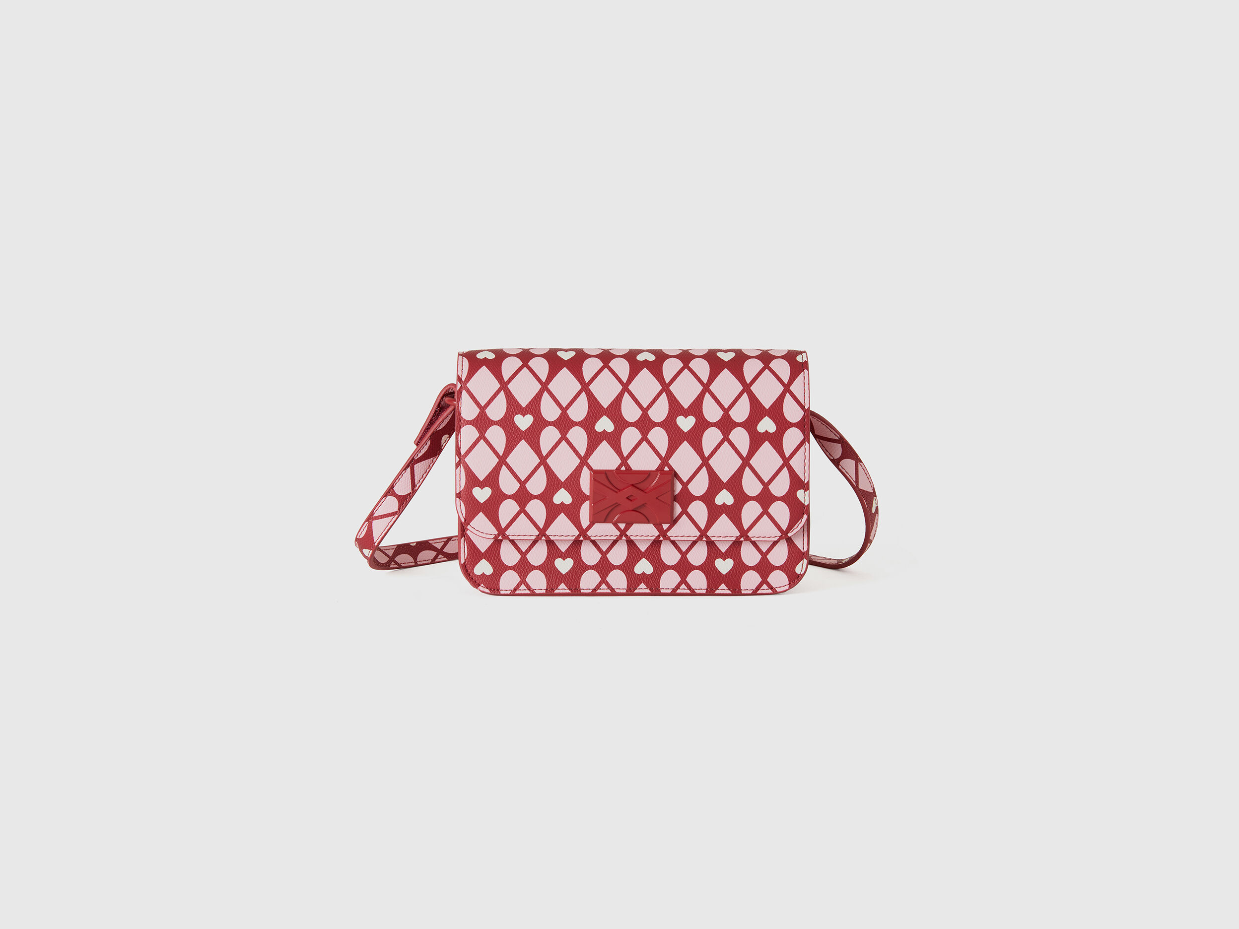 Red Be Bag with heart print - Red | Benetton