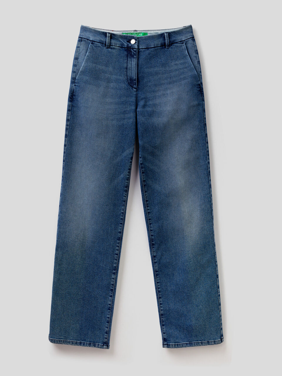 Wide fit jeans with straight leg image number 1