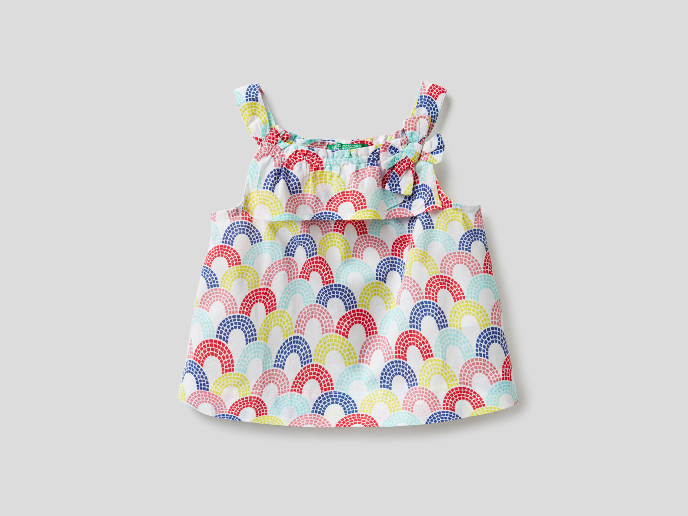 Patterned blouse in 100% cotton image number null