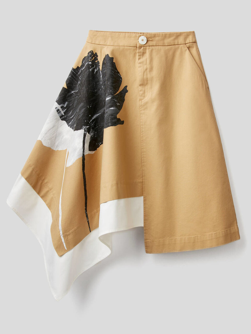 Asymmetrical skirt in pure cotton image number null