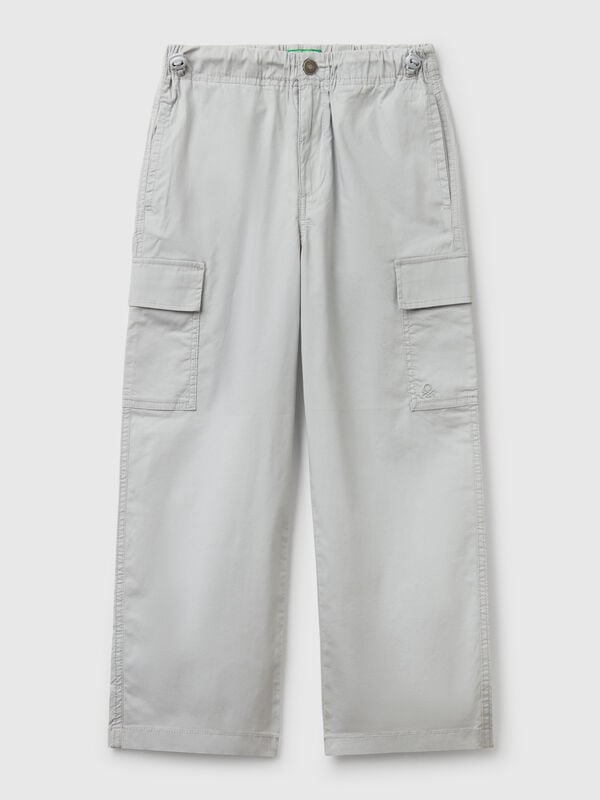 Pantalón paracaídas de algodón elástico Niño