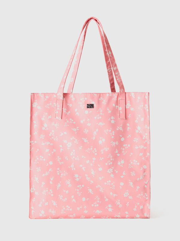 Pink patterned shopping bag Women