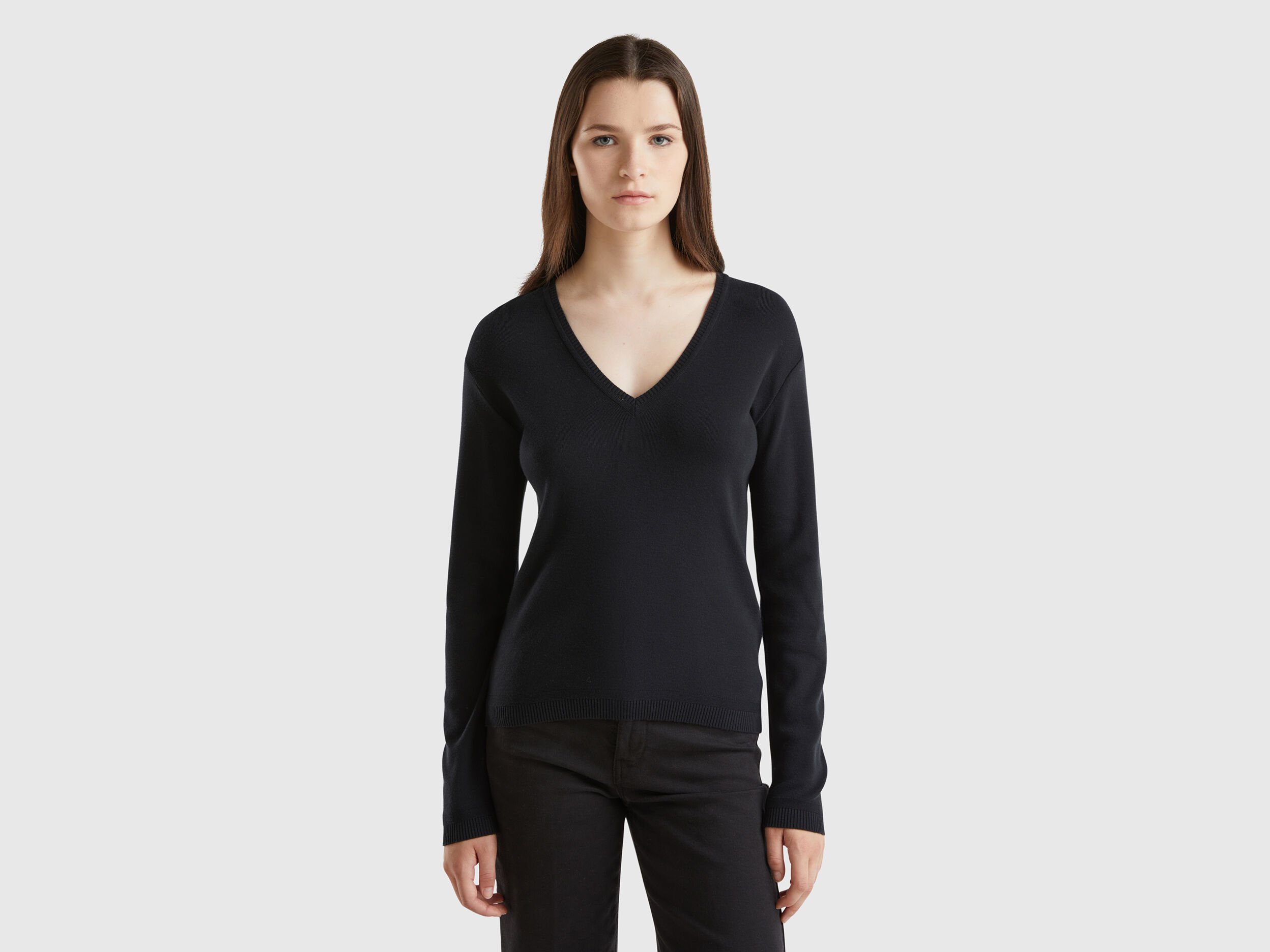 Women's long sleeve cotton sweaters hotsell
