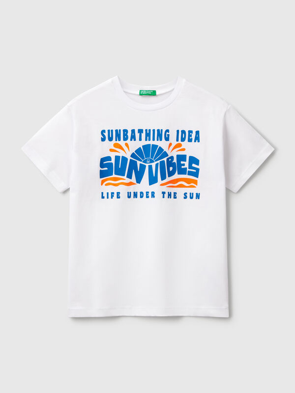 Camiseta con estampado flúor Niño