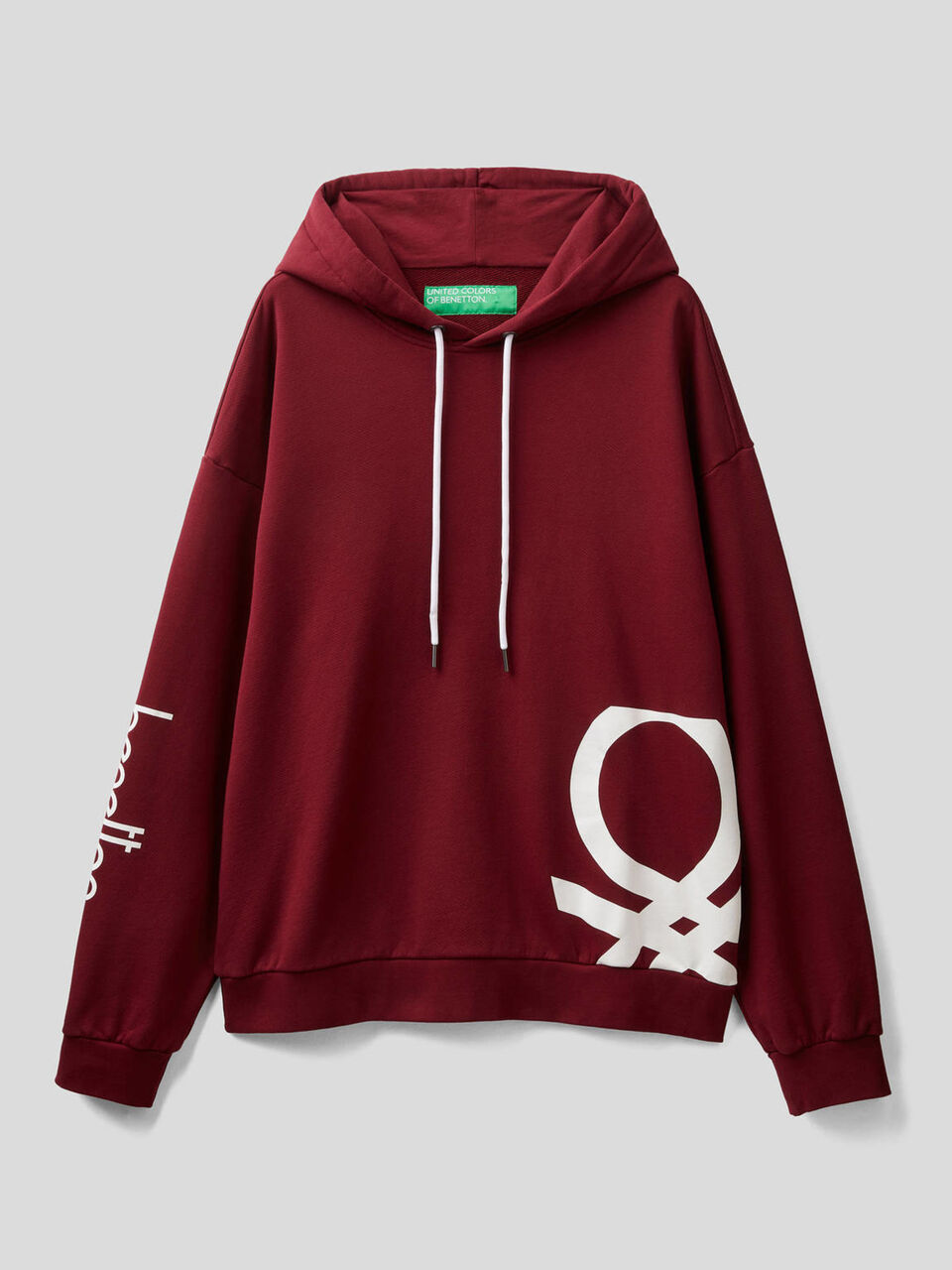 Sudadera de algodón orgánico con estampado de logotipo image number 1