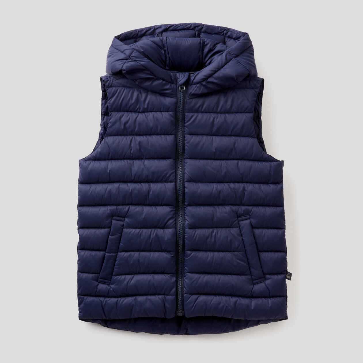 Sleeveless jacket with hood best sale