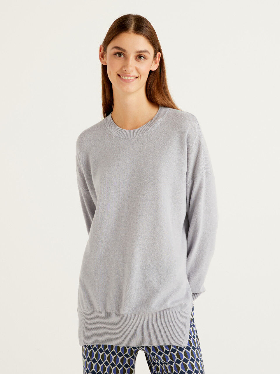 FTC Cashmere Jumper light grey casual look Fashion Sweaters Cashmere Jumpers 
