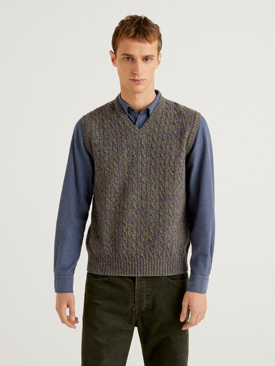 Mens vest deals cardigan