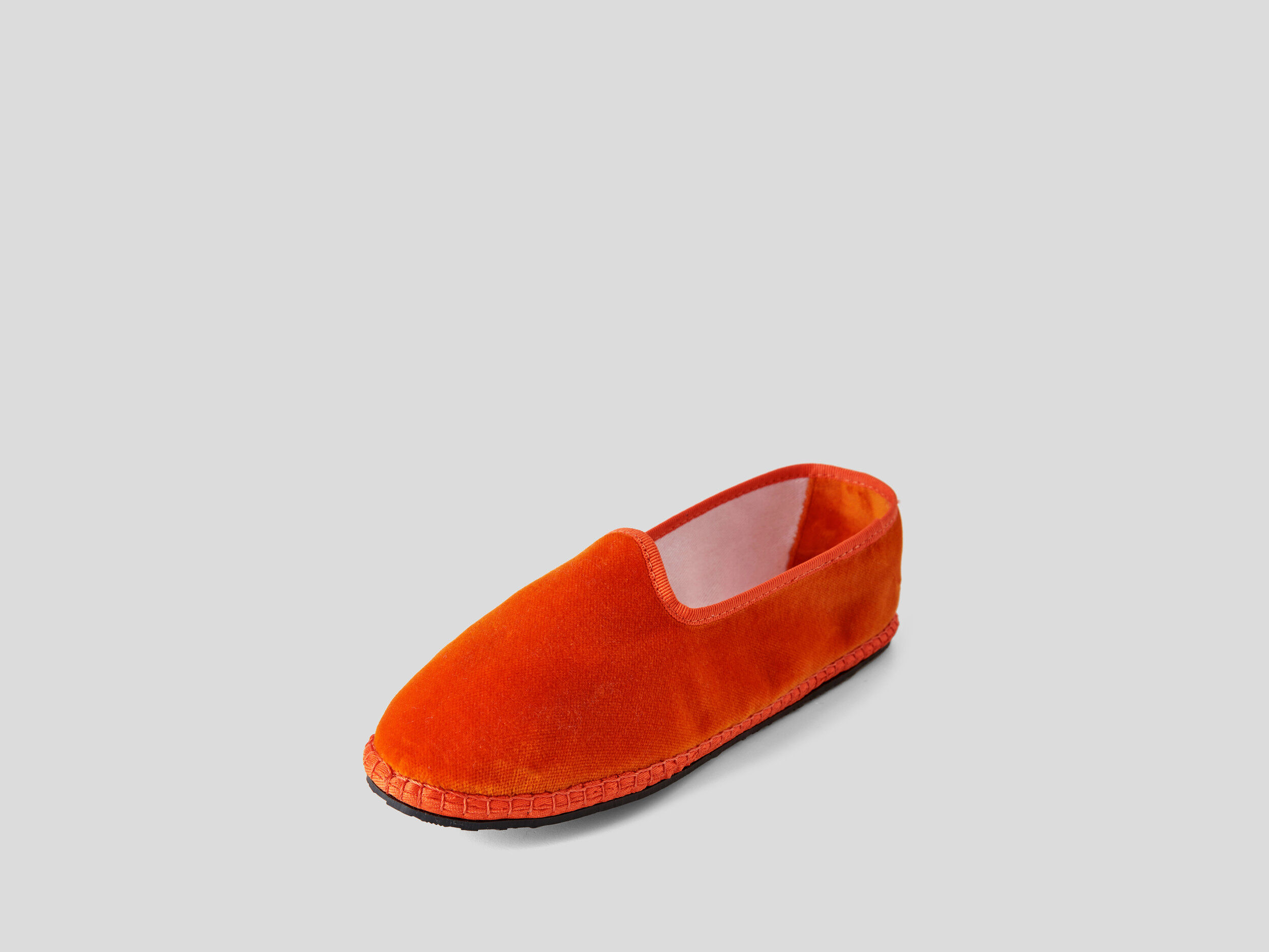 Orange velvet Friulane slippers Orange Benetton