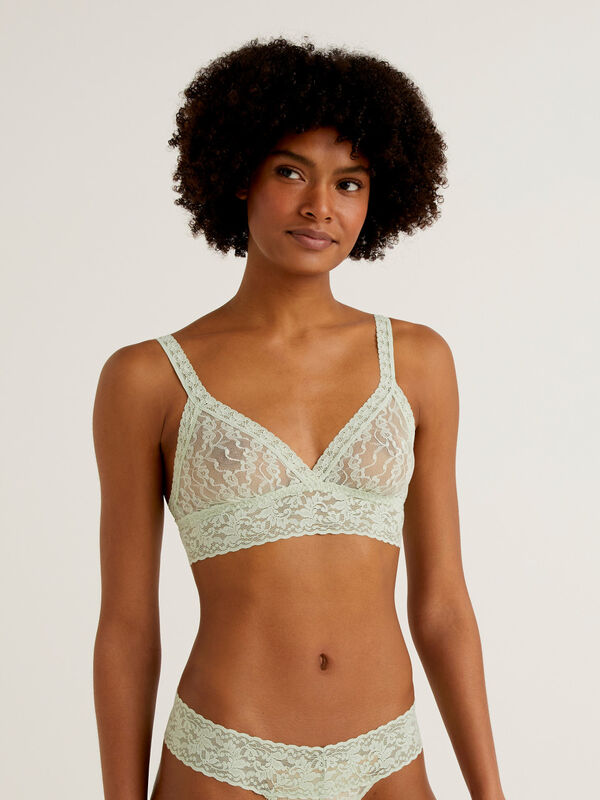 Bralette in sustainable stretch lace Women